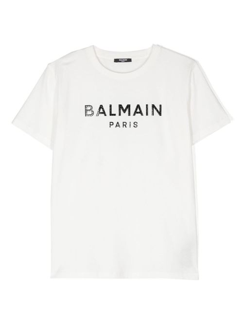 T-shirt bambino maniche corte BALMAIN Kids | BV8P01Z0057102NE